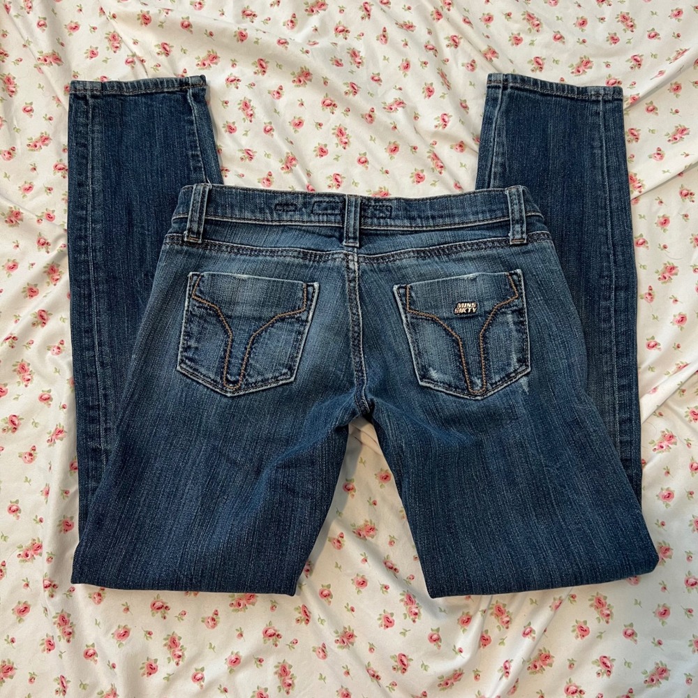 vintage miss sixty low rise skinny jeans with cute zipper pockets - Picture 6 of 9